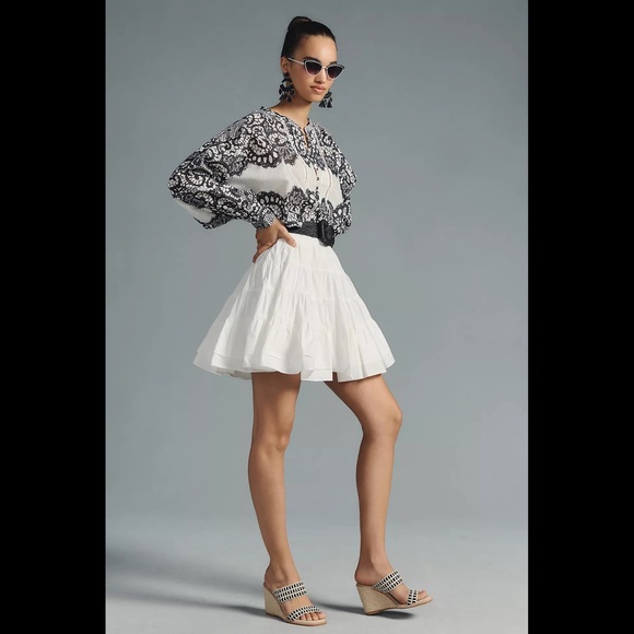 Anthropologie Puff-Sleeve Peasant Blouse - Picture 5 of 16